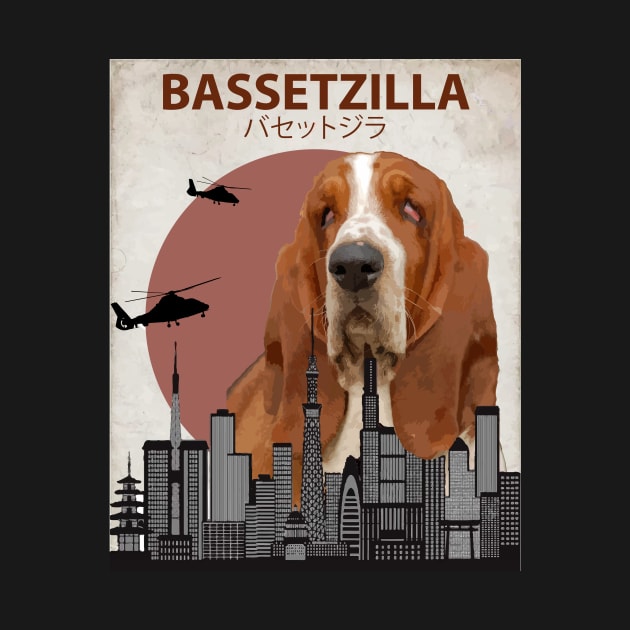 Bassetzilla – Basset Hound Giant Dog Monster by Animalzilla