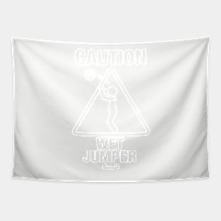 Caution Wet Jumper - Green/White Tapestry