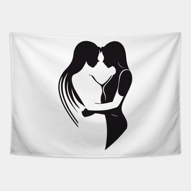 Forever in Your Rhythm - Valentines Day Essential Tapestry by Orento