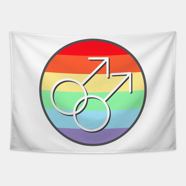 Gay Pride Rainbow Symbols Tapestry by s.hiro