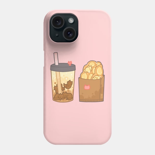 Bubble tea and waffles Phone Case by ashiro_shop