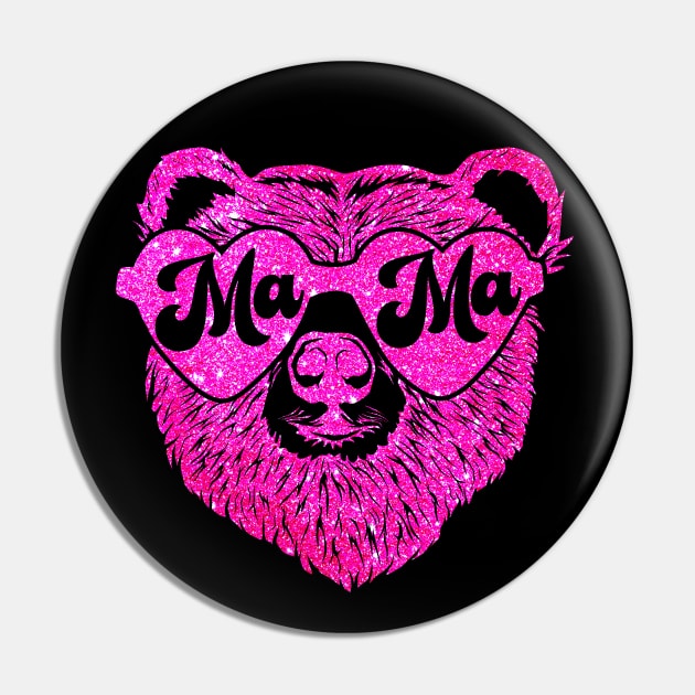 Groovy Mama Bear Mommy New Mom Mother's Day Baby Shower Pin by SilverLake