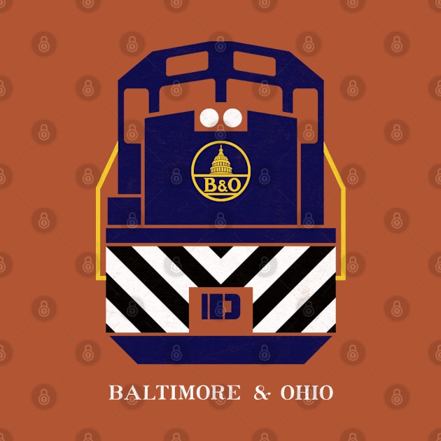 Baltimore and Ohio Train Engine by Turboglyde