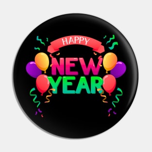 Happy New Year Burst Pin