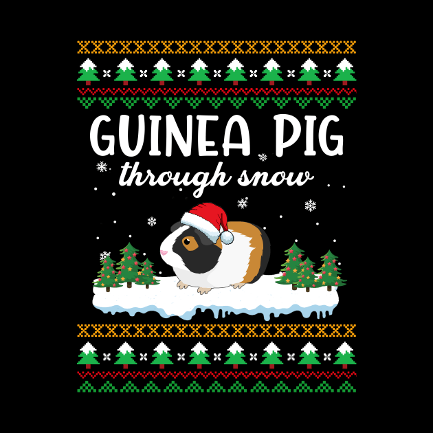 Guinea Pig Through Snow Funny Christmas Costume by Dunnhlpp