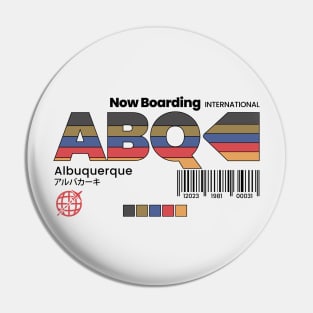 Vintage Albuquerque ABQ New Mexico Retro Travel Pin