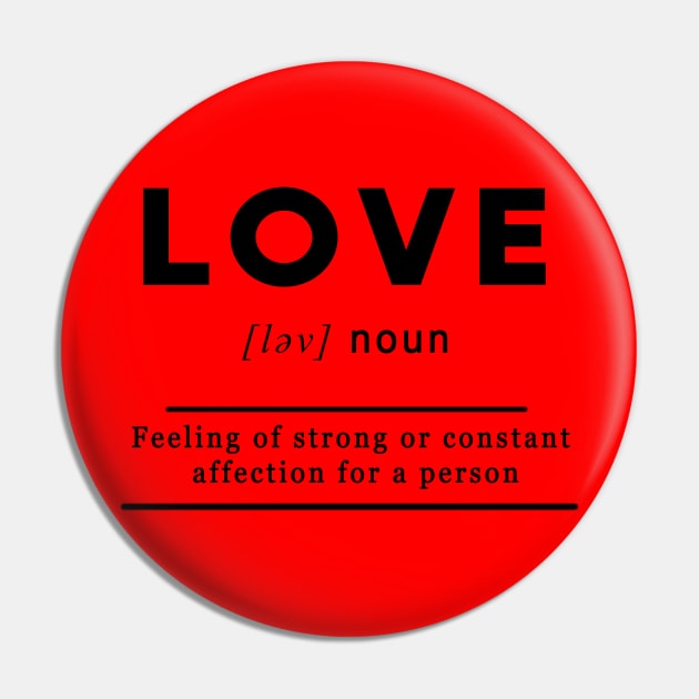 Love Meaning Definition White Pin by Clots