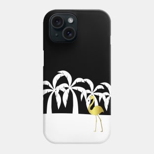 Golden Flamingo Beach Phone Case