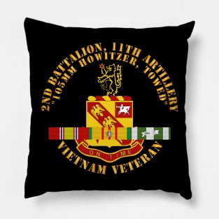 2nd Battalion, 11th Artillery (105mm Howitzer, Towed) w VN SVC Ribbon X 300 Pillow