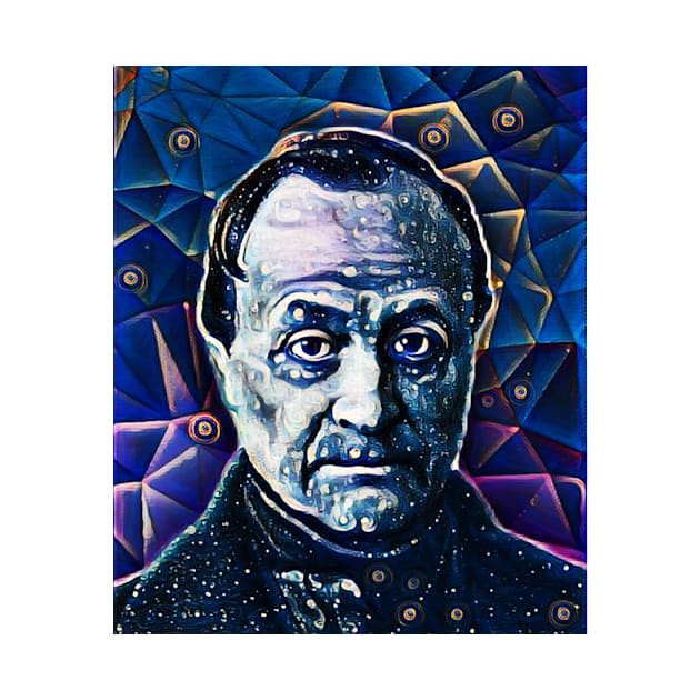 Auguste Comte Dark Night Portrait | Auguste Comte Artwork 5 by JustLit