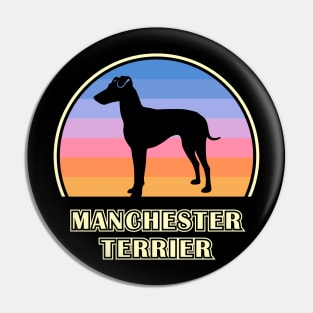 Manchester Terrier Vintage Sunset Dog Pin