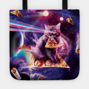 Outer Space Pizza Cat - Rainbow Laser, Taco, Burrito Tote