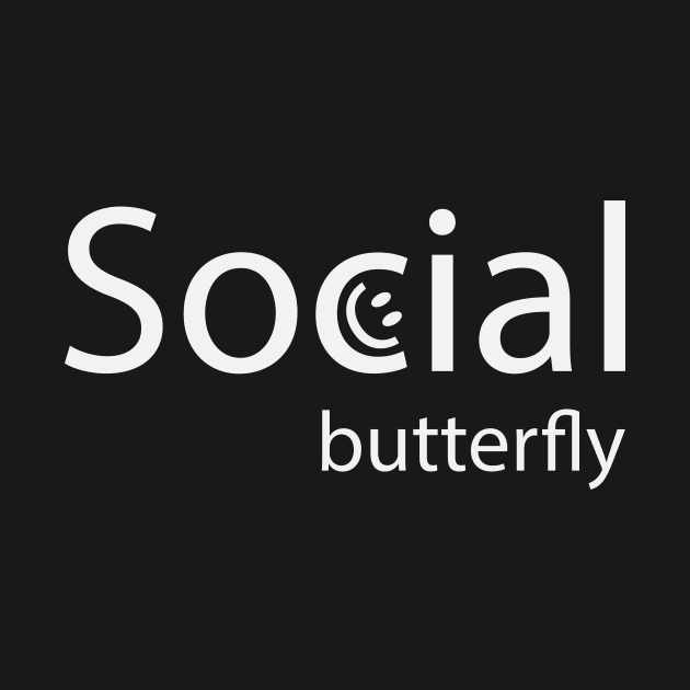 Social butterfly artistic text design by BL4CK&WH1TE 