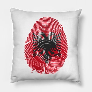 It's in my DNA Flag of Albania in fingerprint... Pillow