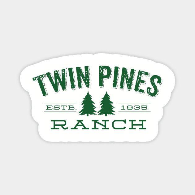 Twin Pines Ranch Magnet by MindsparkCreative