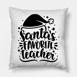 Santa's Favorite Teacher Christmas Gifts For Teacher Women Pillow