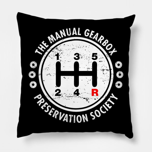 The Manuals Gearbox Preservation Society Pillow by Europhia