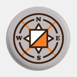 Orienteering Compass Pin