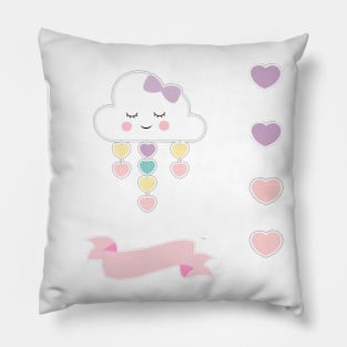 Cloud Candyfloss Sticker Pack Pillow