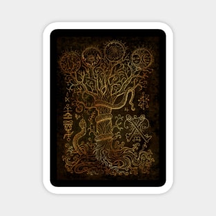 Tree Of Mysticism (Version 3). Mystic and Occult Design. Magnet