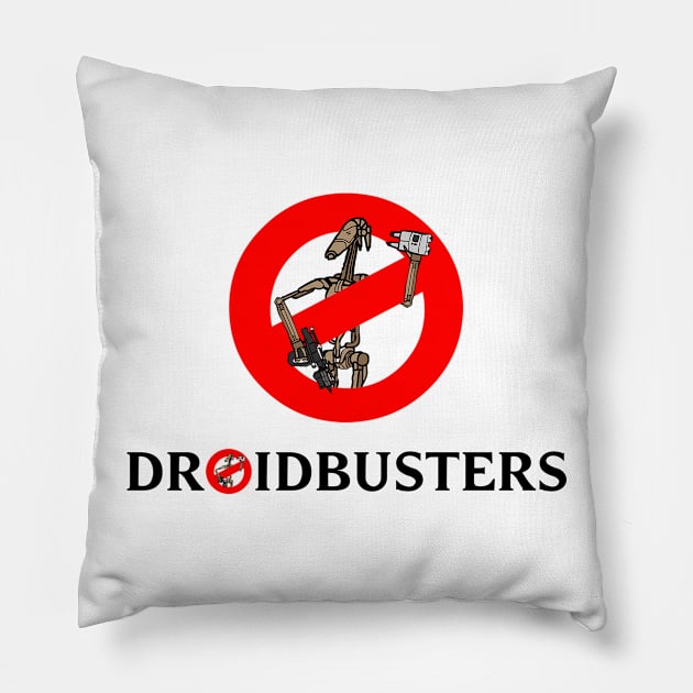 Droidbusters! Pillow by Cowzai