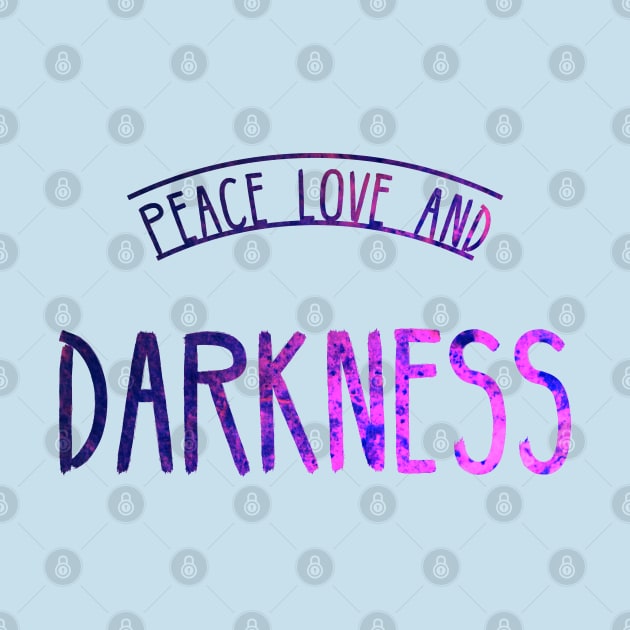 Peace Love and Darkness - Boho Goth - Bohemian Goth, Dark Hippie, Gothic - navy blue, hot pink, neon pink by Wanderer Bat