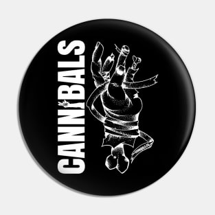 CANNIBALS - Zombie Hand (White) Pin