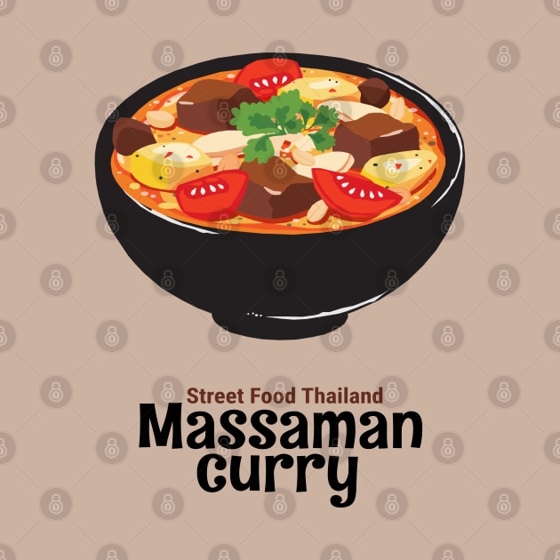 Street Food Thai Curry Delicious Food by KewaleeTee