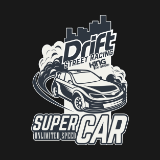 Drift Car print T-Shirt