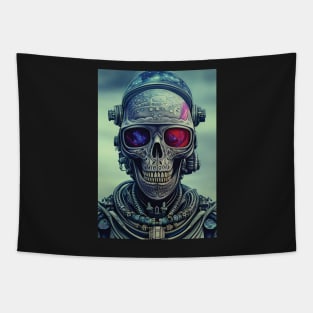 Skeleton Astronaut | Space Skull | Dystopian Art | Skull Astronaut Artwork | Fantasy Astronaut Skull Tapestry