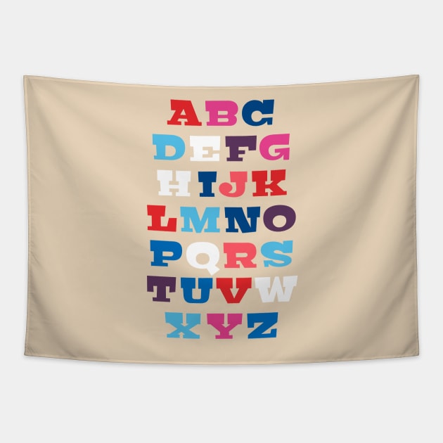 ABC alphabet - letters from A to Z Tapestry by Piakolle