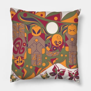 brick in mayan soccer alien toys ecopop Pillow