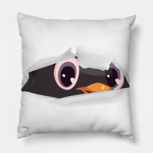 Cute penguin hiding design Pillow