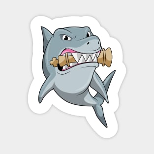 Shark at Chess with Chess piece King Magnet