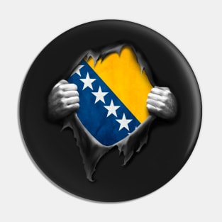 Bosnia and Herzegovina Flag. Proud Bosnian Pin