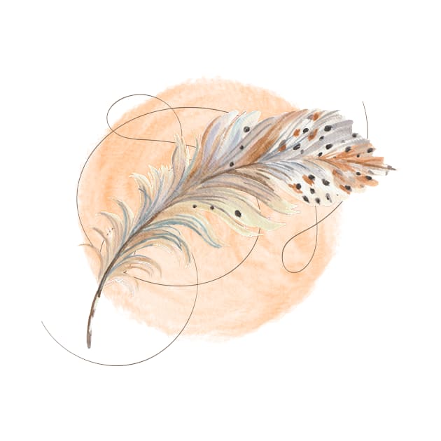 Minimalist Boho Feather by AwkwardTurtle