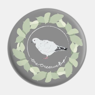 One Creative Pups White Pigeon Pin