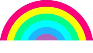 Social Anxiety Rainbow White Magnet