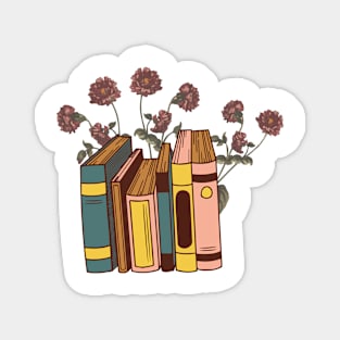 Florals books Magnet