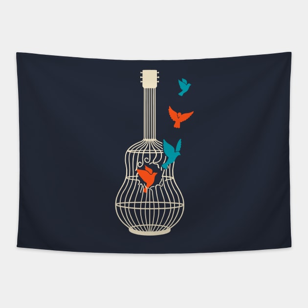 Freedom music Tapestry by coffeeman