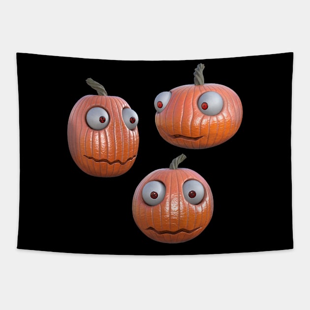 Halloween Funny Pumpkin Tapestry by holidaystore