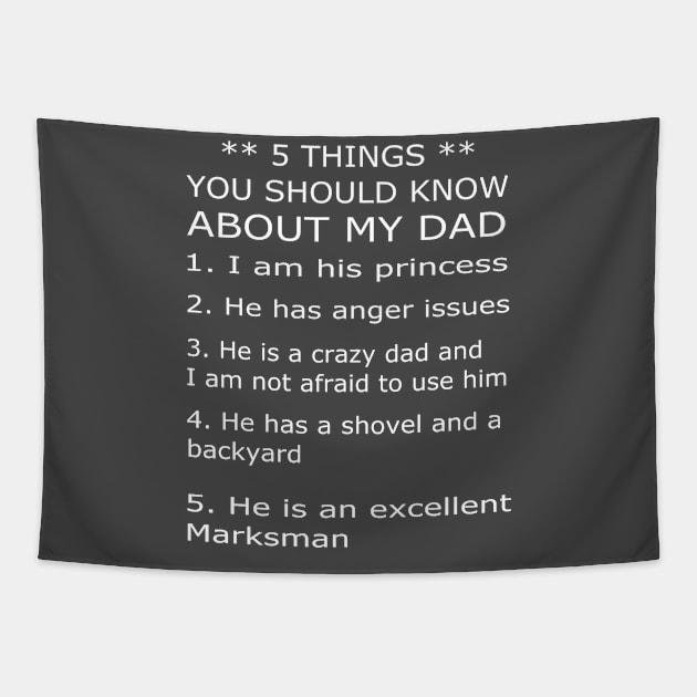 5 Things you should about my dad Tapestry by Tee-ps-shirt