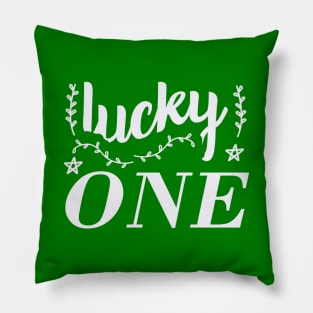 Lucky One St Patrivks Day Pillow