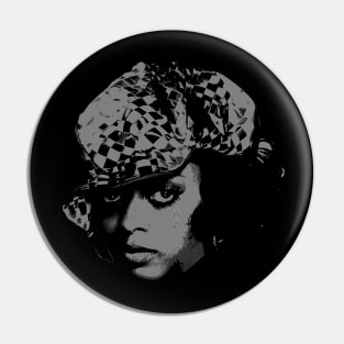 Diana Ross Singer white Pin