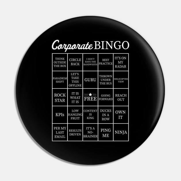 Corporate Jargon Buzzword Bingo Card Pin by ItsRTurn