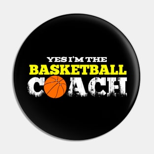 Basketball Coach - Retro Distressed Grunge Pin