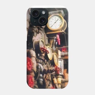 Trains - Inside Cab of Steam Locomotive Phone Case