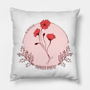 Papaver rhoeas Pillow