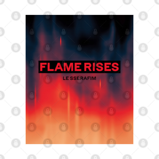 Le sserafim Flame Rises Concert 2 Sided Print by hallyupunch