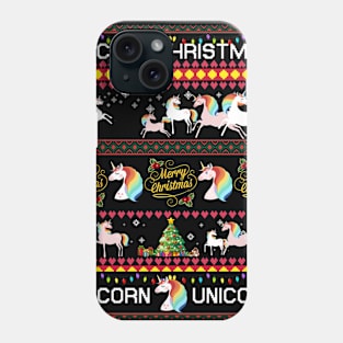 Unicorn Christmas T shirt Funny For Cat Lovers Phone Case